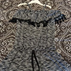 Black and white romper